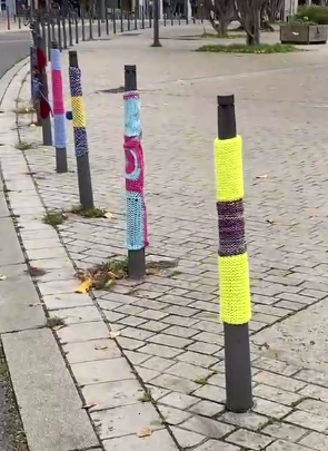 oeuvres de l'équipe yarn-bombing